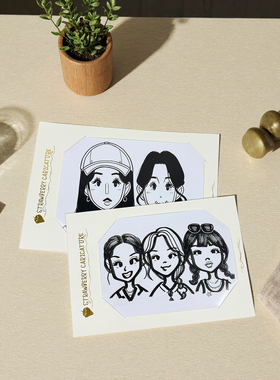 以琳画框插角简易漫画照片卡纸背卡托定制LOGO厚绘画6寸7寸8寸A5