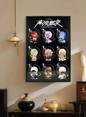 盲盒收纳展示架TNT声波裂变全明星盲盒收纳画娃屋装饰立体画