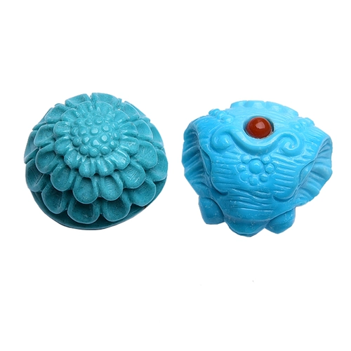 Бирюзовая природная руда, резной аксессуар ручной работы с бантиком, провинция Хубэй