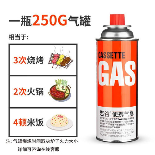 岩谷卡式炉气罐GAS户外便携户外丁烷瓦斯燃气罐防爆液化煤小气罐 - 图0