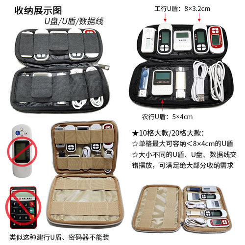 迷你便携U盘U盾收纳包袋银行网银K宝整理袋优盘小盒潜水料保护套 - 图2