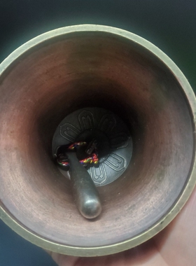 精工中号纯铜金色做旧金刚铃铛一个