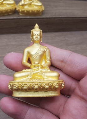 尼泊尔工艺纯铜镀真金释迦牟尼佛药师佛阿弥陀佛像佛堂居家供奉