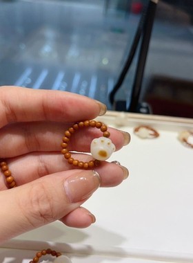 橄榄核高级感古风新中式戒指