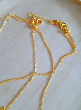 古法金文殊菩萨不掉色超细闪闪简约百搭时尚项链锁骨链