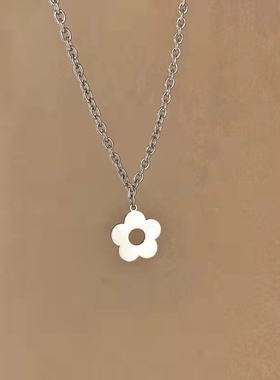 小花朵吊坠项链可爱女INS冷淡