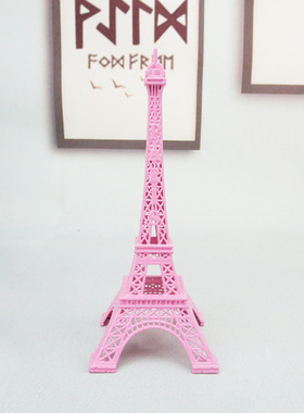 粉色埃菲尔铁塔房间装饰品少女卧室女儿女童女孩子高级感小众摆件