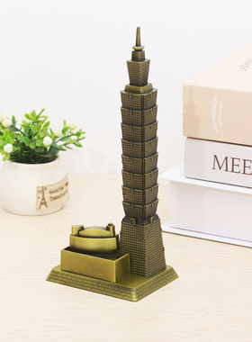 台湾台北101大厦金属建筑模型台湾旅游纪念品特色文创工艺品礼品