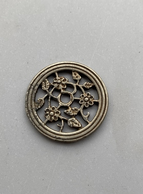 白铜镂空花钱压胜钱仿古传世纯铜古钱币铜钱铜币吉语双面梅花吊坠