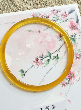 玛瑙少女风招桃花汉服玉石手镯