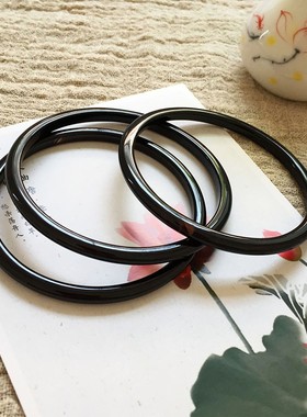 特别划算的价格 天然黑玛瑙玉石叮当镯手镯 女款玉镯饰品礼物