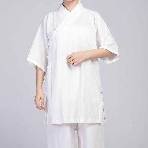 武当道袍夏季道服太极服拳练功服女中国风居士服春款道士服装男 - 图3