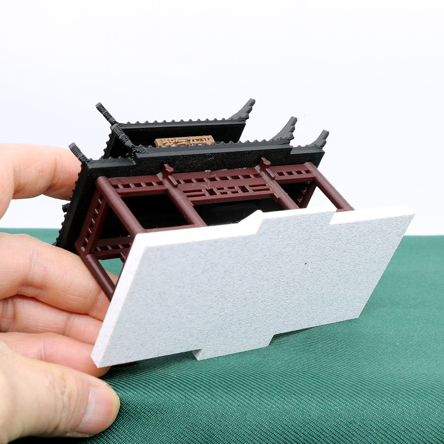 中式古典水陆缸鱼缸造景装饰摆件小门牌楼3D模型摆件建筑景观造景,淘宝优惠券,粉丝福利购,淘宝优惠卷