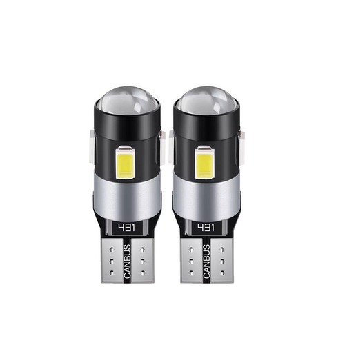 汽车LED灯泡T10示宽灯超亮透镜日行灯牌照装饰灯小灯改装 w5w冰蓝 - 图3