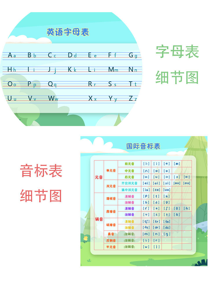 英语字母表国际音标儿童学习书桌垫小学生护眼环保防脏暖桌垫防污