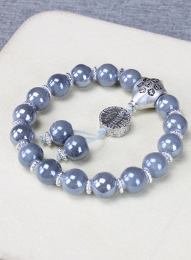 北京景区香灰瓷手串灰瓷孙阳同款蔡文静同款本命年琉璃手串礼物