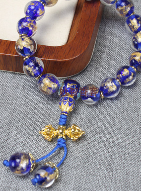 手工琉璃金箔银箔手串