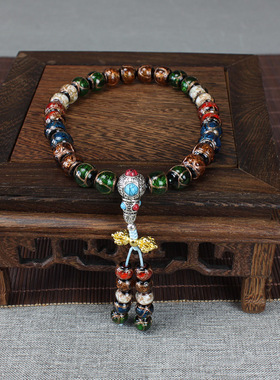 香灰琉璃手串手持车挂手持念珠二次设计款平安如意送人礼物