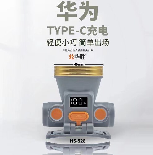 炫华胜HS-715显示屏LED锂电防水头灯进口芯片强光户外钓鱼灯矿灯 - 图2