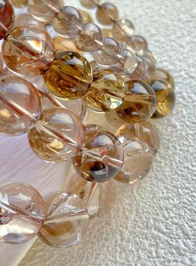 天然七彩闪灵茶阿塞水晶手链女男