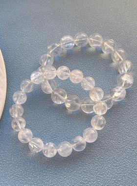 天然七彩闪灵白阿塞水晶手链女男