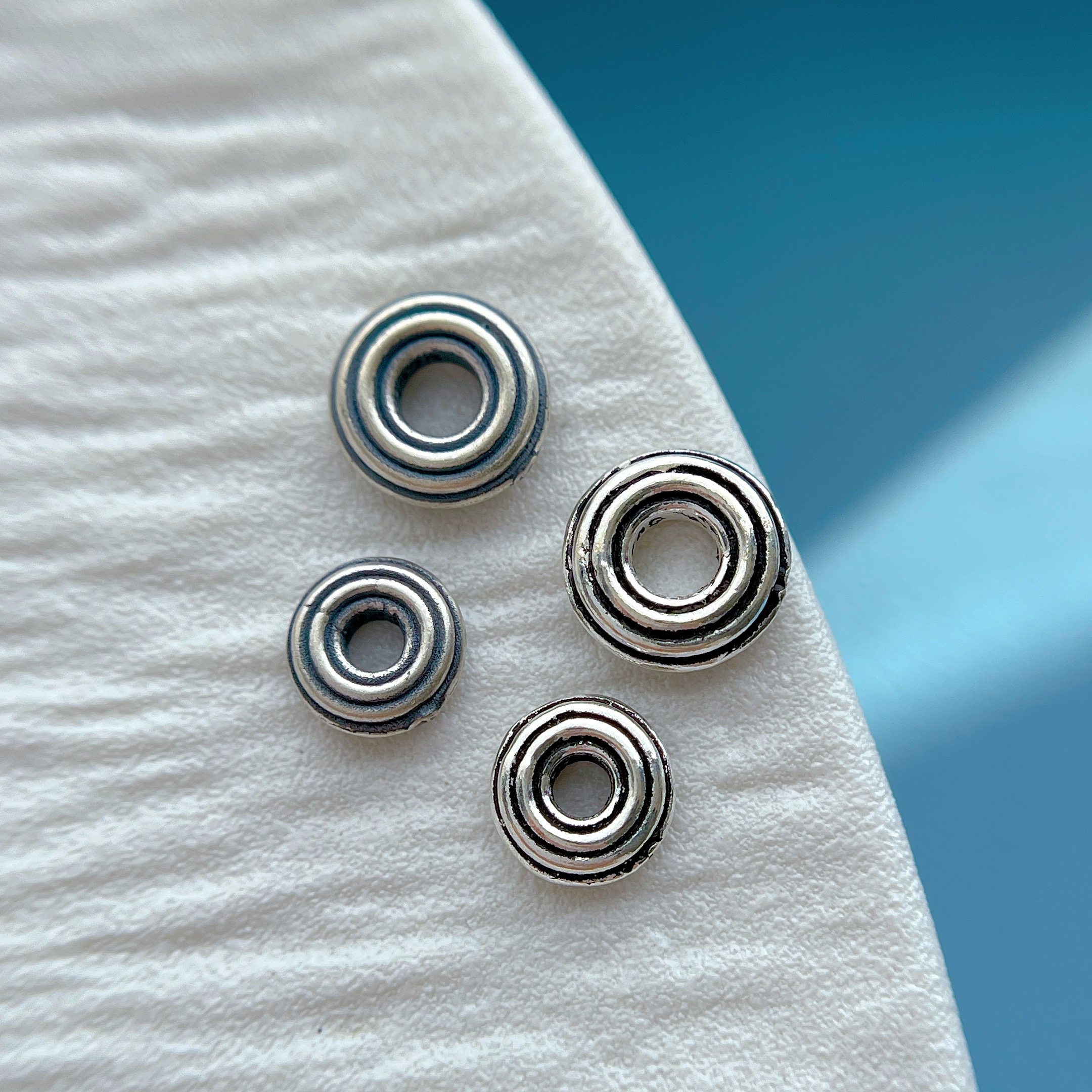 925纯银饰配件麻花锤纹手链隔珠隔片盘缠跑环连接环闭口圈diy配饰,淘宝优惠券,粉丝福利购,淘宝优惠卷