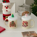 Рождественская керамическая чашка ~ Оригинальный мультипликационный высокий уровень -Марк Кубка Кубка щенка водяной чашки Пара кофейная чашка рождественский подарок