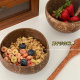 Unlock new ways to eat! Yogurt bowl with spoon coconut bowl dessert salad home breakfast oat coconut shell bowl wooden bowl