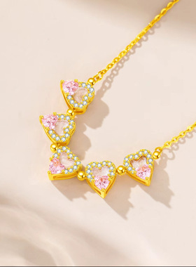 s925纯银项链女一款两戴四叶草锁骨链吊坠感轻奢小众配饰品