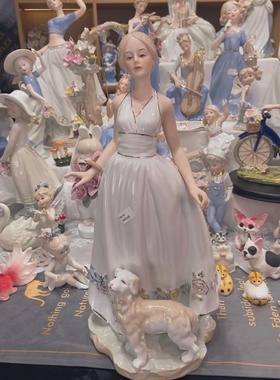 欧式复古西洋美女陶瓷摆件高度42cm