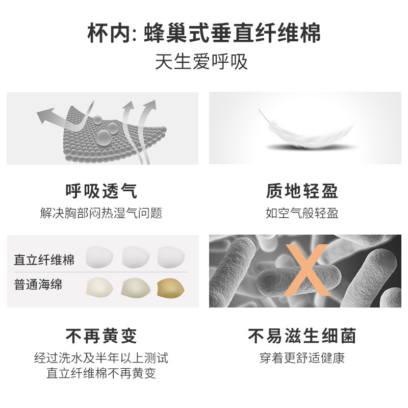 hsia遐无钢圈女套装薄款字母文胸 遐内衣文胸套装