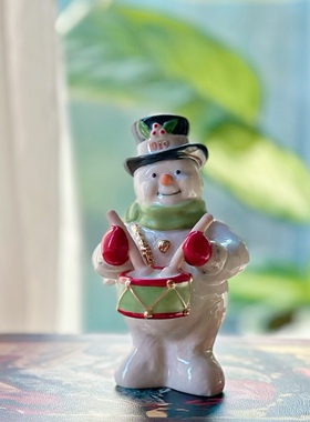 新年礼物公仔陶瓷玩偶雪人摆件