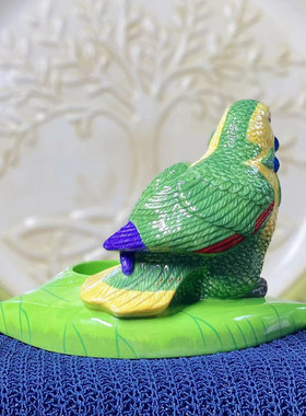 货陶瓷鹦鹉鸟烛台摆件工艺品