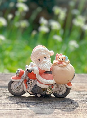 水滴娃娃摆件骑摩托小熊陶瓷