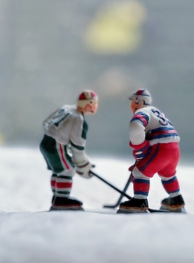 老货树脂场景房子周边推雪球