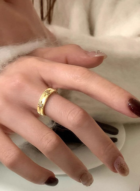 【两件包邮】甜美哑光精致开口戒指女个性设计感星星开口指环百搭