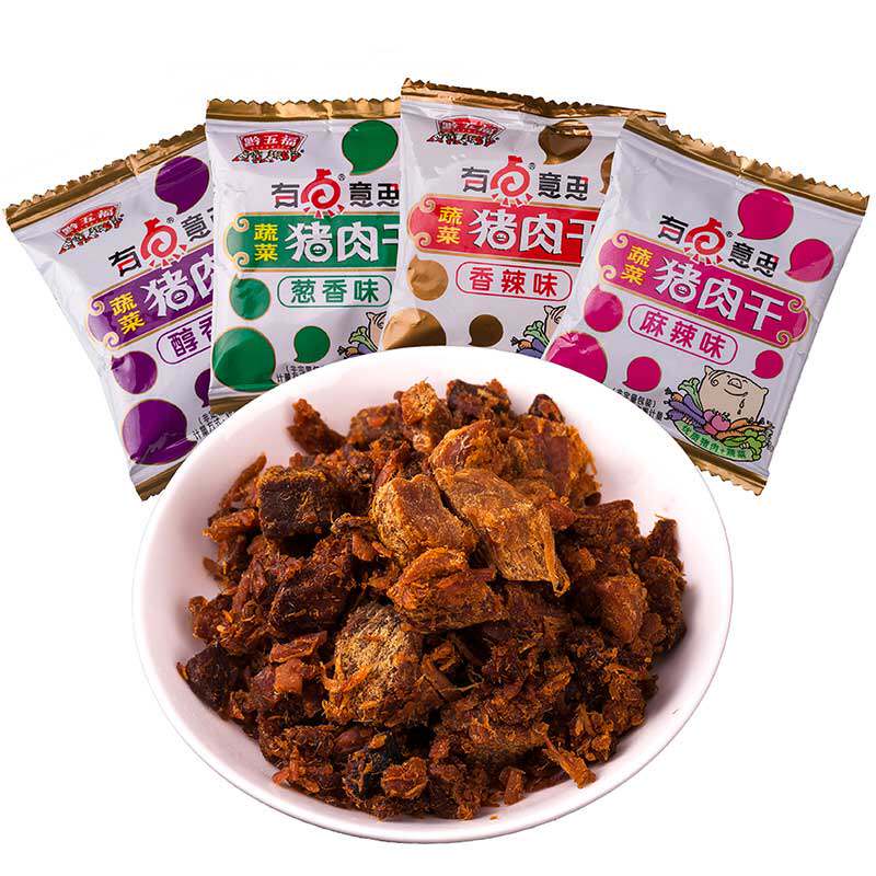包邮贵州特产黔五福蔬菜休闲猪肉干 恺蒂达食品猪肉类