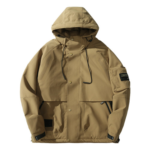 ALLIN 户外男士羽绒服冬季加厚保暖潮牌连帽防寒服情侣款工装外套 - 图3