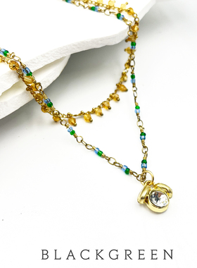 BGBlackgreen女颈配饰锁骨链女