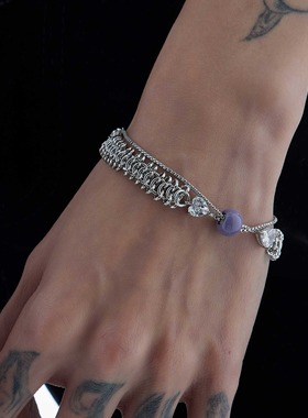 「BG官方」 新款小众轻奢风摩登时髦锆石镶嵌滴油串珠手链百搭