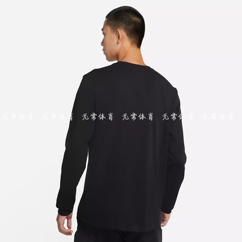 NIKE/耐克男子运动休闲圆领针织打底套头衫长袖T恤AR5194-100-010 - 图2