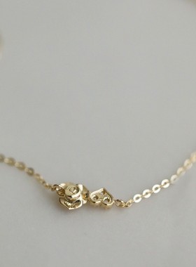 小王子玫瑰花｜网红款925银电镀18K黄金闪钻浪漫爱心细手链送女友