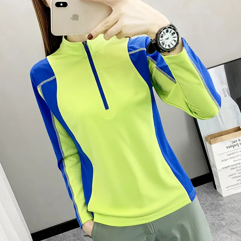 速干衣女长袖t恤立领薄款户外运动防晒修身百搭弹力透气登山上衣,淘宝优惠券,粉丝福利购,淘宝优惠卷