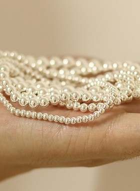 饰结韵女生S999足银全珠手链手工