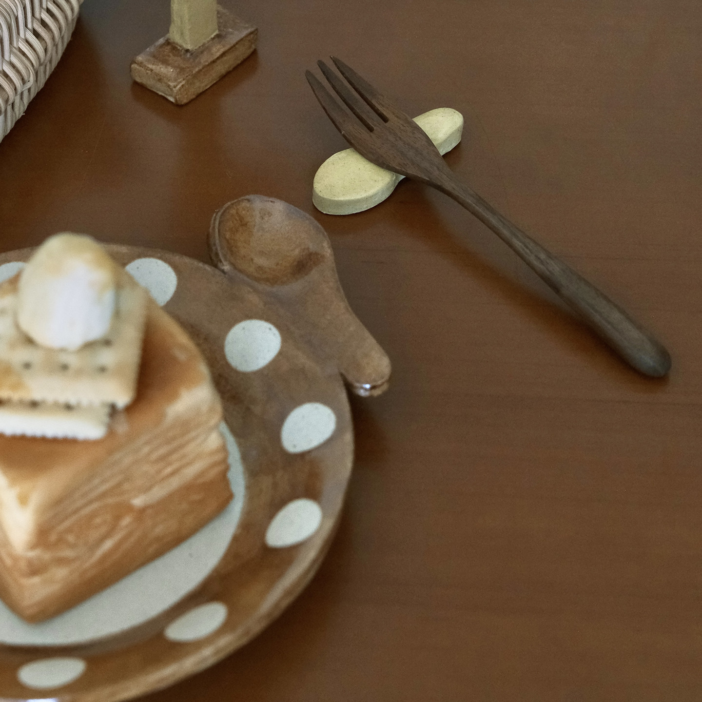 一颗松果居 自制手作陶瓷筷子架摆件可爱叉子勺子造型筷子架摆件,淘宝优惠券,粉丝福利购,淘宝优惠卷