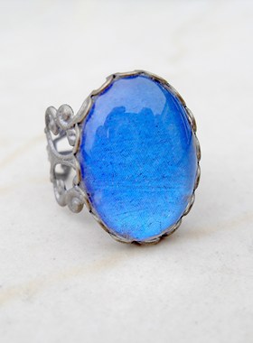 真蝴蝶标本大蓝闪蝶琥珀制作翅膀