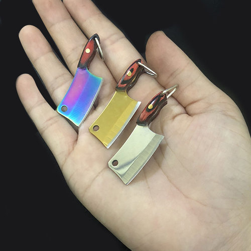 网红迷你微缩袖珍仿真小菜刀拆小快递包裹礼物钥匙扣ECD挂件配件 - 图2