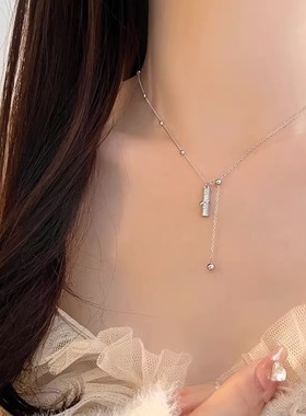 白色竹节竹子项链国风女高级轻奢有你竹够闺蜜女友生日情人节礼物