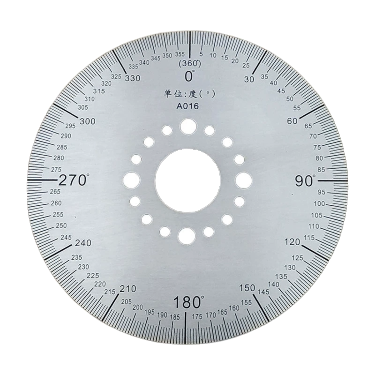 顺时针刻度盘不锈钢圆形角度盘360度测量尺分度轮盘/100x20x2x016 - 图3