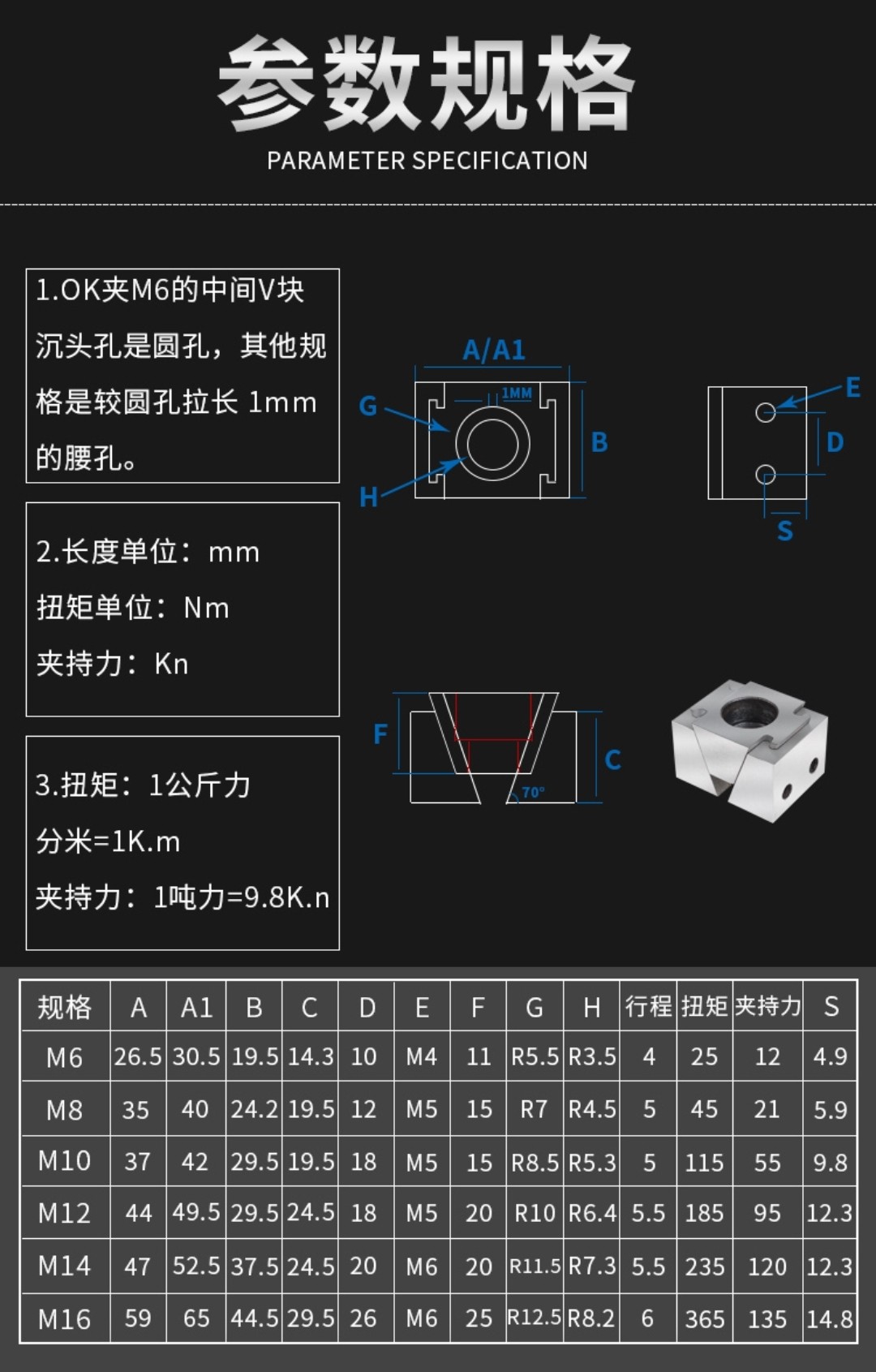 OK夹具多工位并列侧面固定 vise斜楔式膨胀夹紧块精巧虎钳cnc新款 - 图0